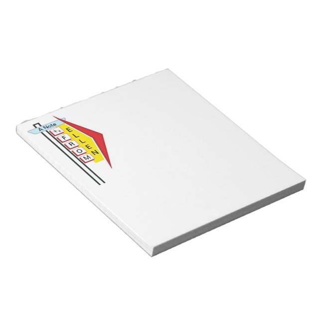 Bloc De Notas Rótulo Diner 3 de los años 50 (Lado Derecho)