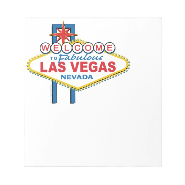 Bloc De Notas Rótulo retro de Las Vegas (Frente)