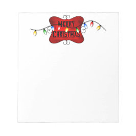 Bloc De Notas Rótulo y luces de cadena de navidades Nota Pad
