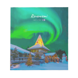 Bloc De Notas Rovaniemi, Finlandia - Aurora Mágica