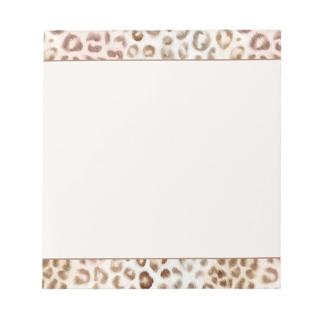 Bloc De Notas Rubor Chic Marfil Leopardo   (Frente)