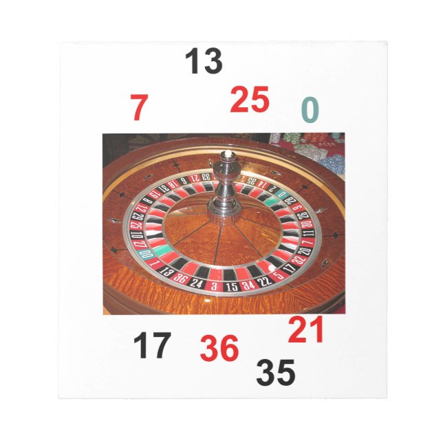 Bloc De Notas Ruleta de casino y números de la suerte (Frente)