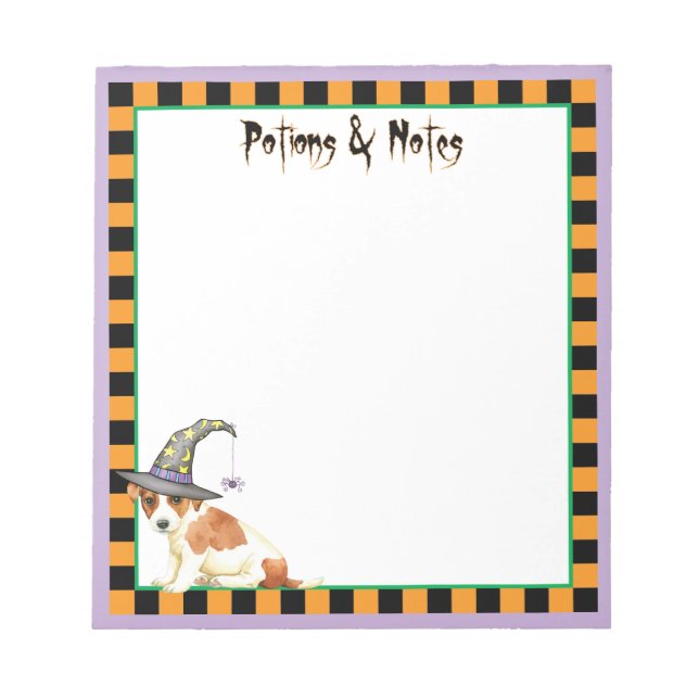 Bloc De Notas Russell Terrier Witch Notepad (Frente)
