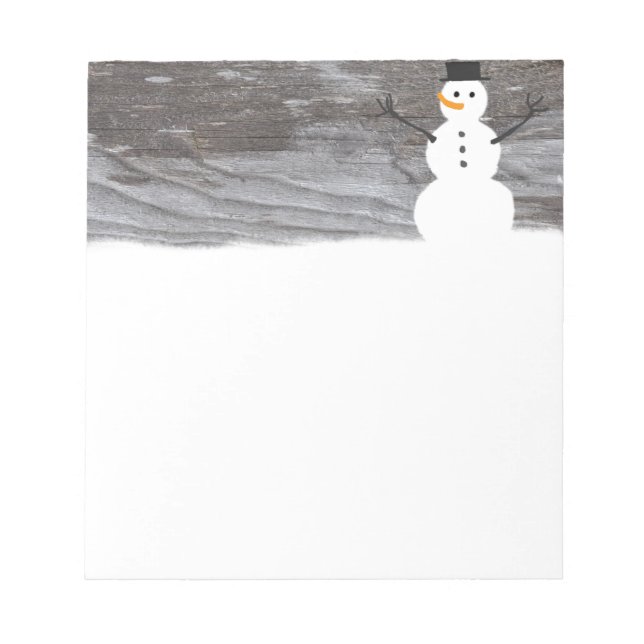 Bloc De Notas Rustic Snowman (Frente)