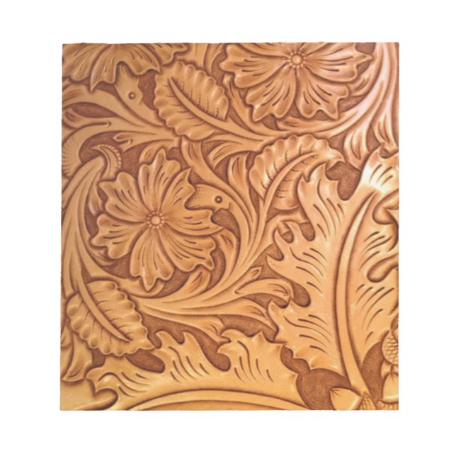 Bloc De Notas rústico viejo cuero de vaquero occidental (Frente)