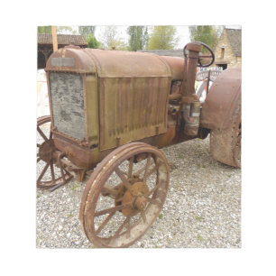 Bloc De Notas Rusto tractor vintage