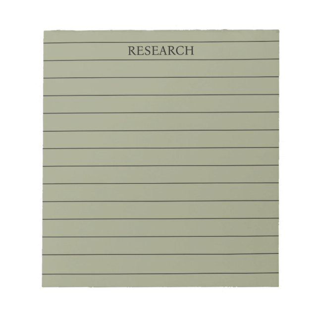 Bloc De Notas Sage Green Elegant & Serene Stationery (Frente)