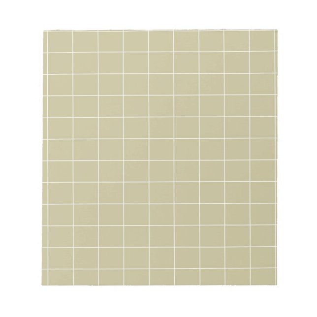 Bloc De Notas Sage Green Gingham Checkered Plage Pattern (Frente)