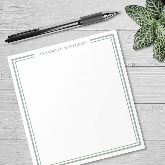 Bloc De Notas Sage Green Monogram (Sage Green Monogram Notepad )