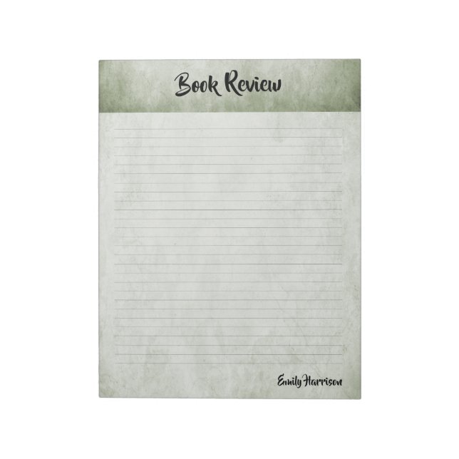 Bloc De Notas Sage Green Notepad (Lado Izquierdo)