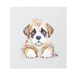 Bloc De Notas Saint Bernard Playful Adorable Animal colorido