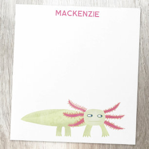Bloc De Notas Salamandra Axolotl Divertido Nombre Personalizado