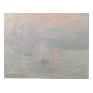 Bloc De Notas Salida del sol de Claude Monet, arte de la