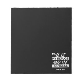 Bloc De Notas Salmo 91:2 - Mi refugio y mi fortaleza cristiana