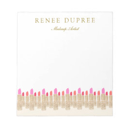 Bloc De Notas Salón de belleza del artista de maquillaje de lápi