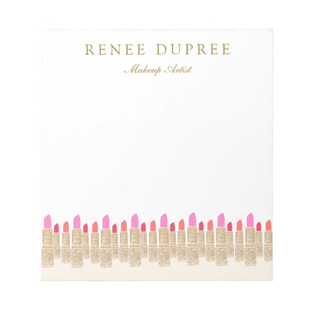 Bloc De Notas Salón de belleza del artista de maquillaje de lápi (Frente)
