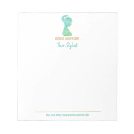 Bloc De Notas Salón de belleza estilista de color de agua person