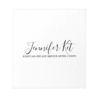 Bloc De Notas Salon spa business discount offer website visits a