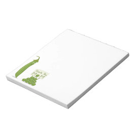 Bloc De Notas Saludo de Gracias Mamá con Peapod y Guisantes