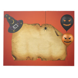 Bloc De Notas Saludo del viejo pergamino de Halloween