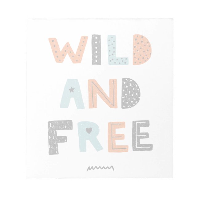 Bloc De Notas Salvaje y libre | Cartas de Doodle (Frente)