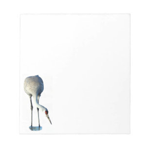 Bloc De Notas Sandhill Crane Photo Stationery Notepad