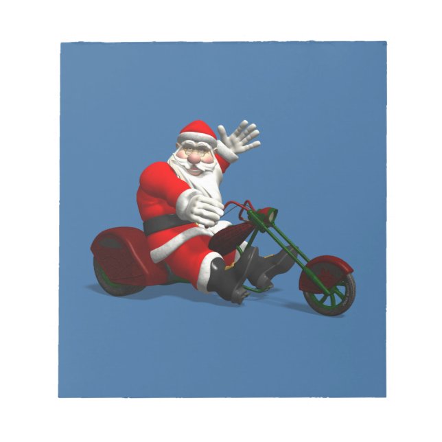 Bloc De Notas Santa Claus En Trike (Frente)