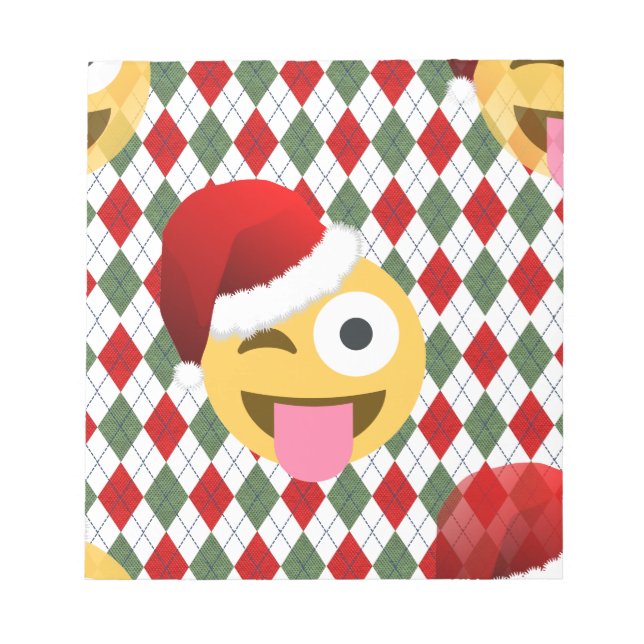 Bloc De Notas santa claus wink emoji (Frente)