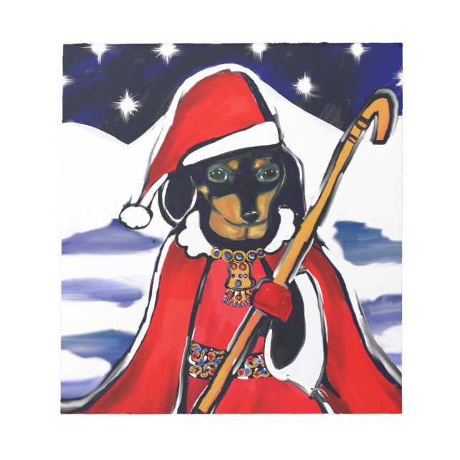 BLOC DE NOTAS SANTA DACHSHUND (Frente)