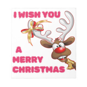 BLOC DE NOTAS SANTA'S REINDEER WISHES YOU A MERRY CHRISTMAS