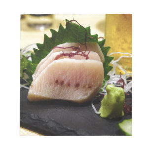 Bloc De Notas Sashimi Mekajiki pez espada Wasabi Raw Fresco