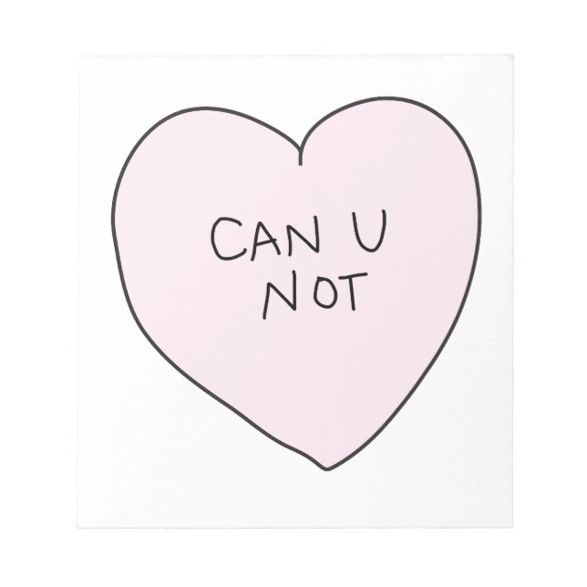 Bloc De Notas Sassy Heart: No puedes (Frente)