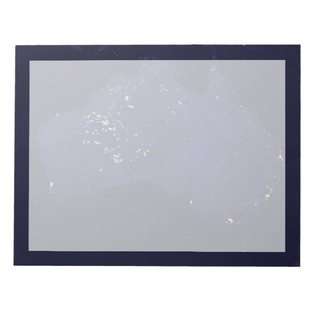 Bloc De Notas Satélite Las Luces Nocturnas De Australia. (Frente)