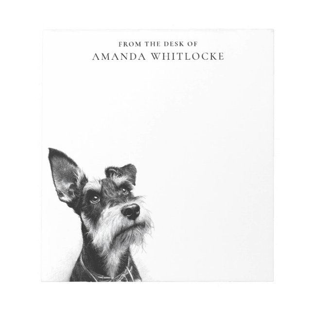 Bloc De Notas Schnauzer Personalizado (Frente)