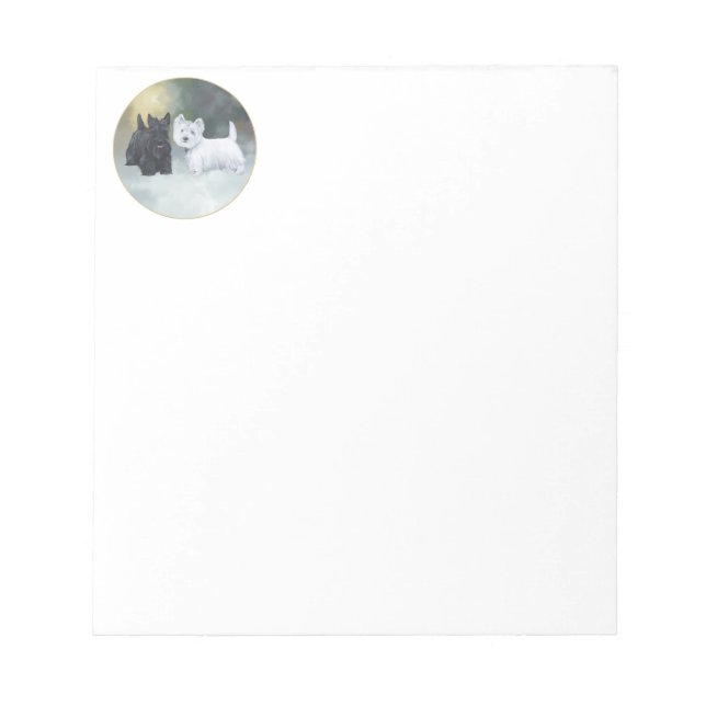Bloc De Notas Scottie Westie Invierno (Frente)