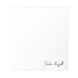 Bloc De Notas Script de firma manuscrita minimalista