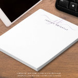 Bloc De Notas Script Monograma Iniciales Nombre púrpura Minimali<br><div class="desc">Nota moderna personalizada con un sencillo monograma manuscrito o iniciales y nombre en color púrpura claro y oscuro. CAMBIOS: El estilo, el color, el tamaño y la ubicación del tipo de letra del texto se pueden cambiar haciendo clic en PERSONALIZAR MÁS AÚN debajo de la sección PERSONALIZAR para obtener un...</div>