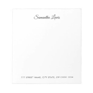 Bloc De Notas Script Profesional Simple Elegante