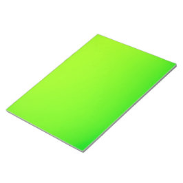 Bloc De Notas Se muestra una hoja rectangular verde brillante