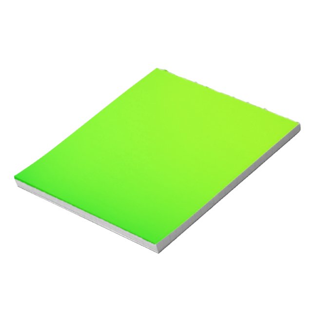 Bloc De Notas Se muestra una hoja rectangular verde brillante (Lado Izquierdo)