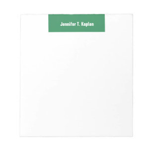 Bloc De Notas Sea Green White Bold Plain Profesional Moderno