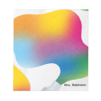 Bloc De Notas Seasonal Sprouting Rainbow Colors Teacher Notepad