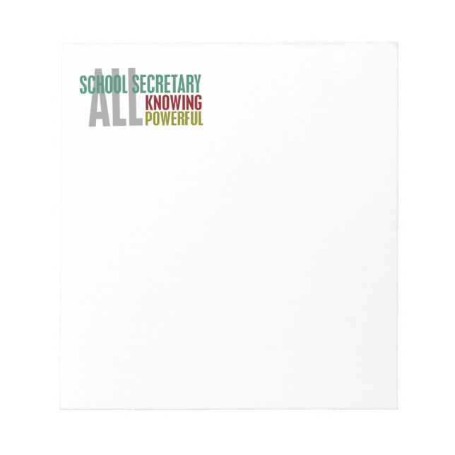 Bloc De Notas Secretario de escuela (Frente)