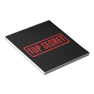 Bloc de notas secreto superior con marca negra