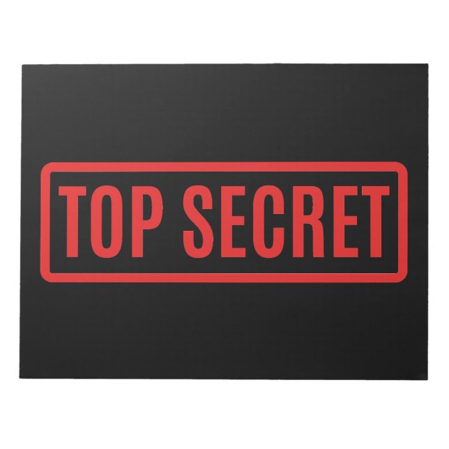 Bloc De Notas Secreto superior negro (Frente)
