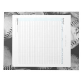 Bloc De Notas Seguimiento de ingresos y gastos del béisbol