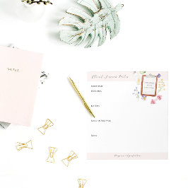 Bloc De Notas Seguimiento del progreso de bienestar floral | Not