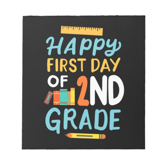 Bloc De Notas Segundo Grado Primer Día de Escuela (Frente)