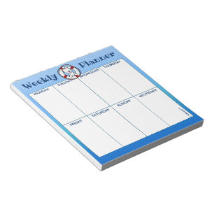 Bloc de notas semanal de programación de KiniArt W