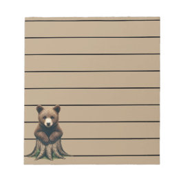 Bloc De Notas Sembrado de cojines de oso adorable en cubrecamas 